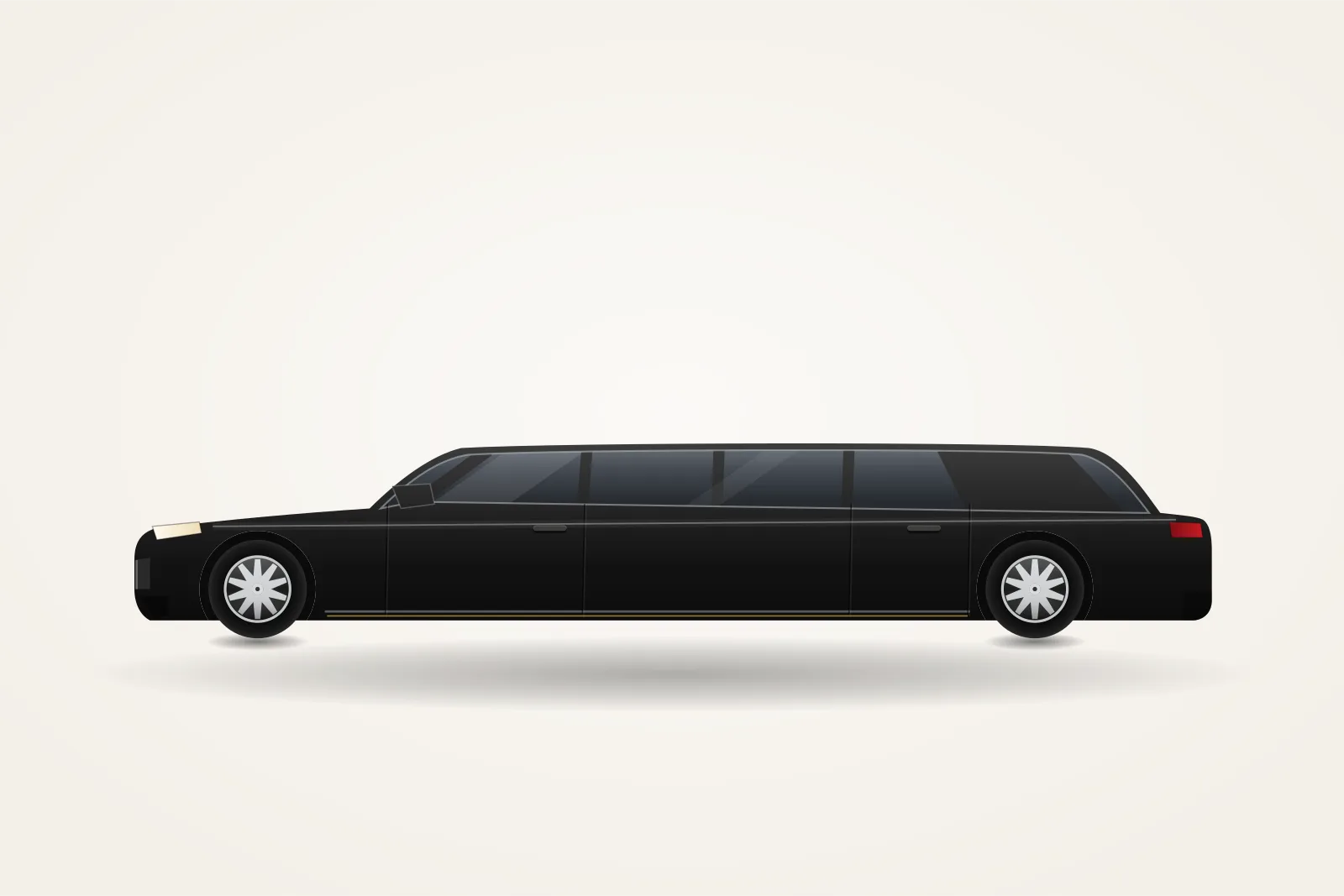Representative illustration of a black stretch limousine